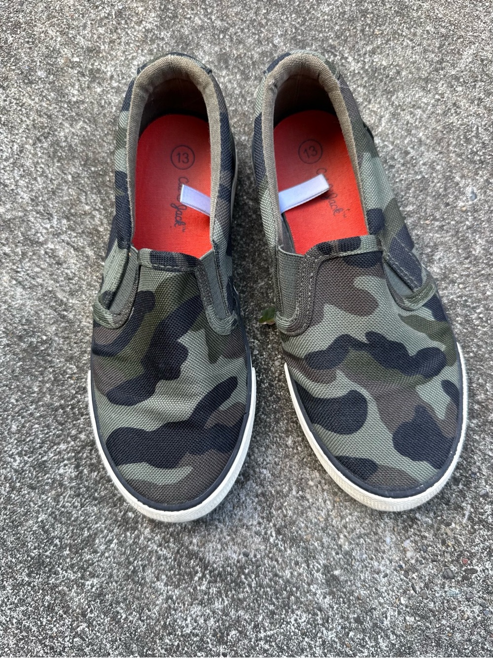 Cat & Jack Kids Camo Sneakers Boys US 13